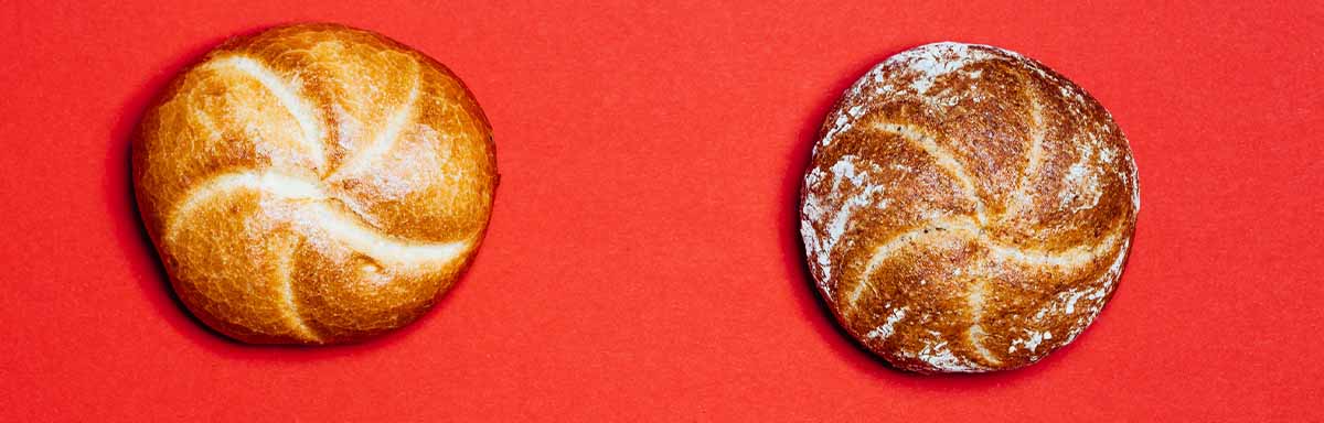 Tres tipos de pan diferentes