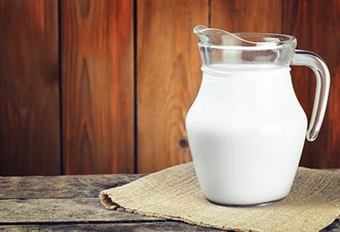 Los lácteos aportan calcio a una alimentación balanceada.