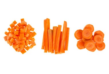  Cortes de la zanahoria