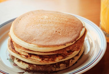 Pancakes preparados con almidón de maíz y harina.