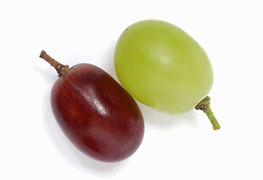 Uva roja y uva verde