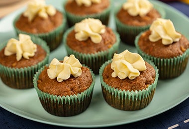 Cupacakes de zanahoria postres balanceados Cupacakes de zanahoria postres balanceados