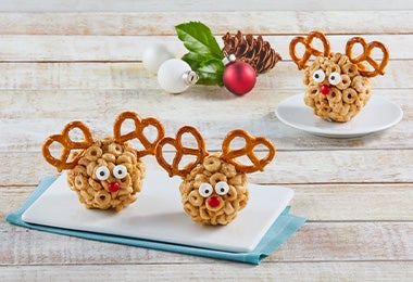 Renos de cereal, un snack navideño estupendo para toda la familia. Renos de cereal, un snack navideño estupendo para toda la familia.