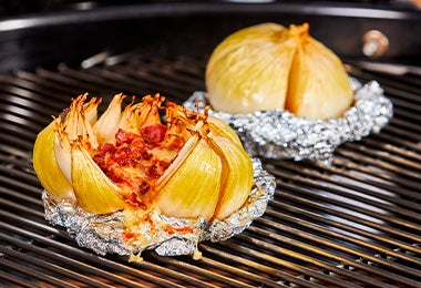 Receta cebolla cocinada a la parrilla Receta cebolla cocinada a la parrilla