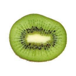 Rodaja de kiwi para incluir en la oblea con frutas.