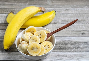 Plátano, alimento rico en potasio  