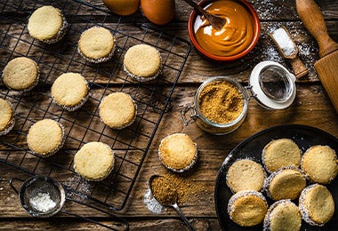 Receta de alfajores rellenos con manjar