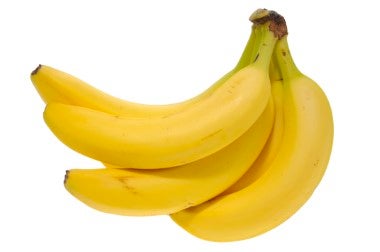 Racimo de bananas maduras, un tipo de plátano dulce y común en la región