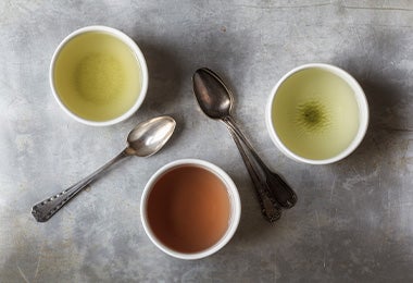 Tres tipos de té 