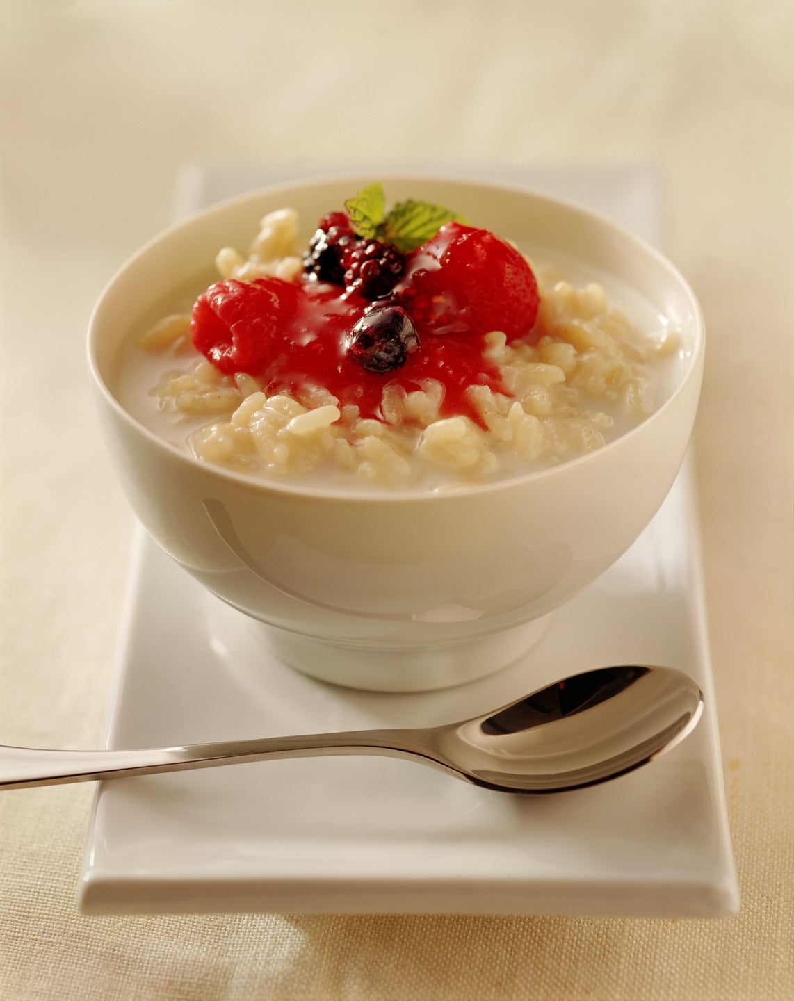 Arroz con Leche y Salsa de Berries