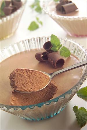 Mousse de chocolate con leche evaporada