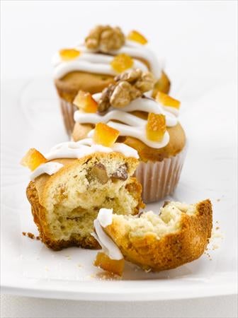 Muffins de Naranjas con Nueces y Jengibre