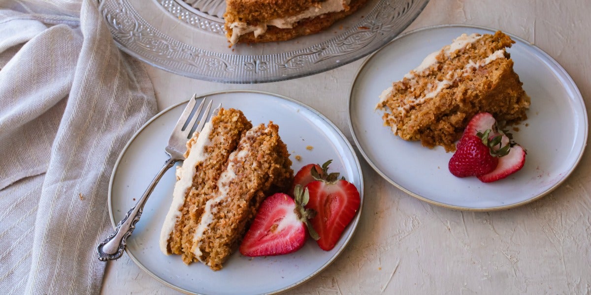 Carrot cake con frosting de castañas de Cajú