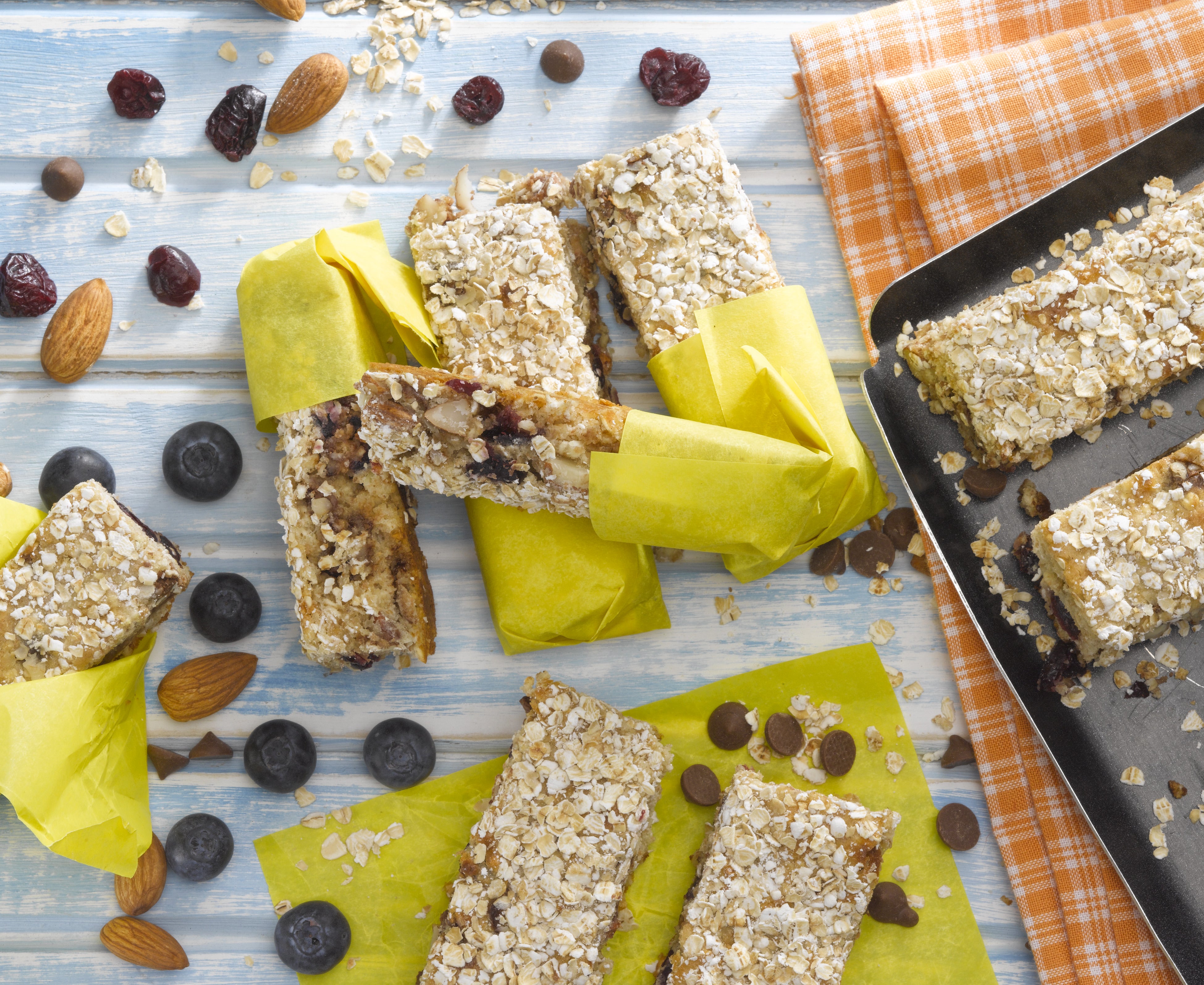 Barras de cereal saludable con leche condensada