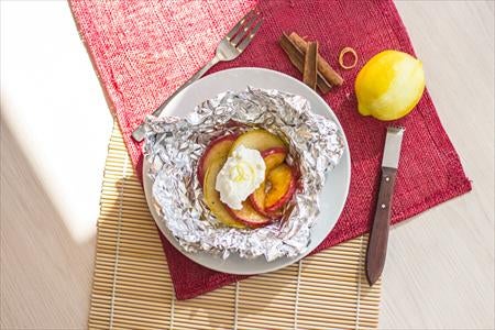 Manzanas a la Canela con Limón y Crema