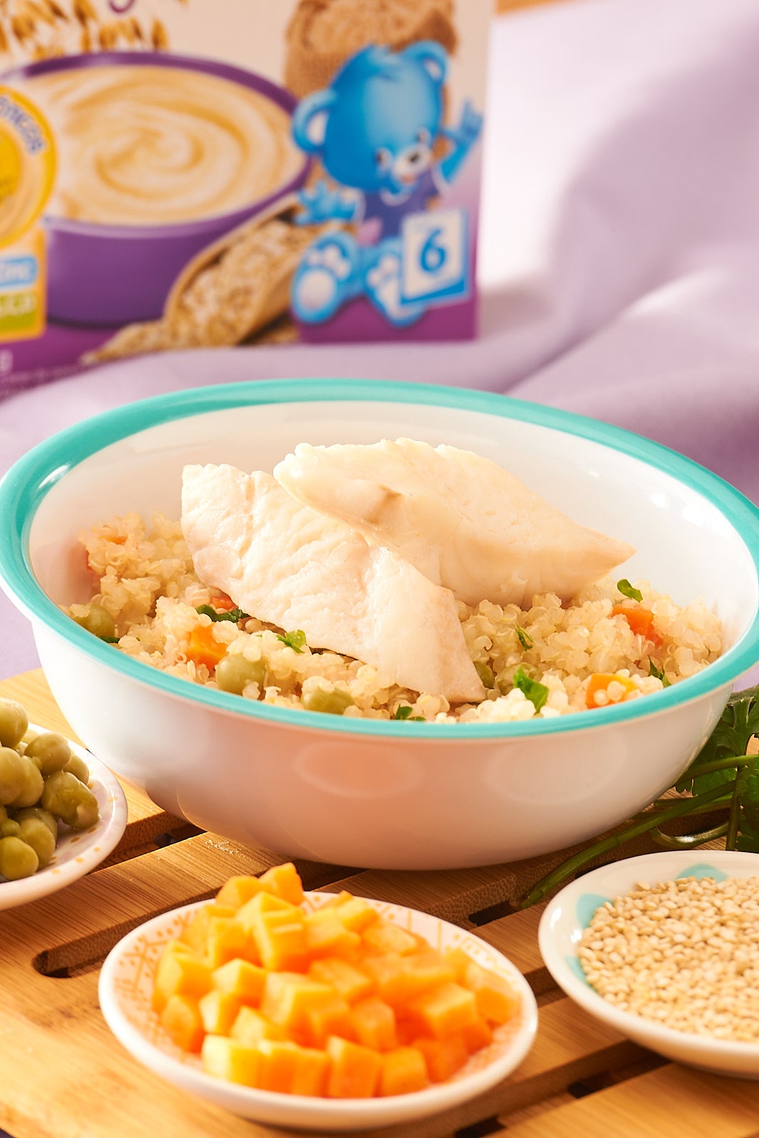 Guiso de Quinoa con Reineta Pochada