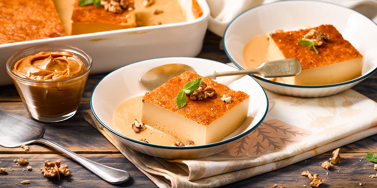 Flan cremoso de manjar