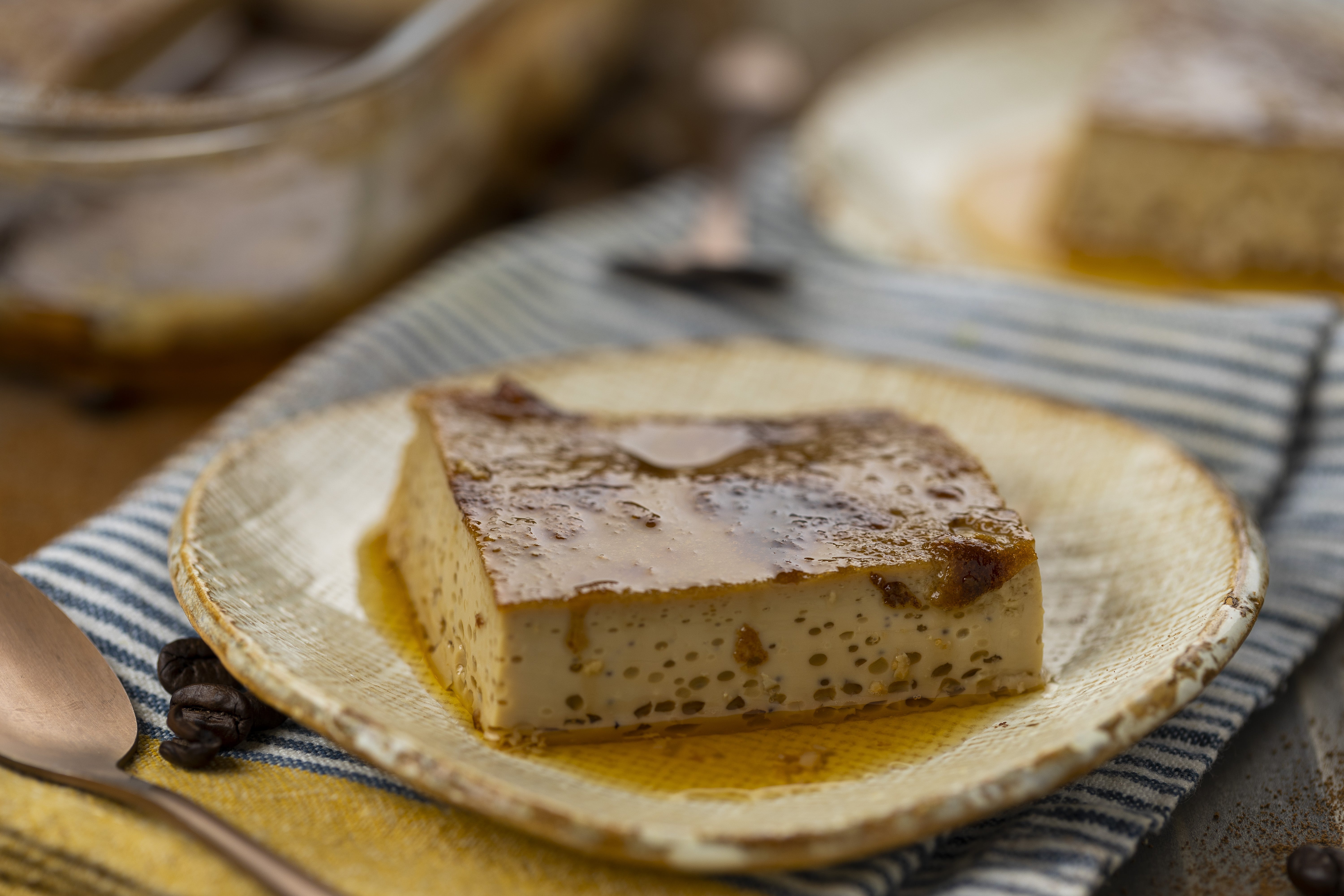 Leche asada al café
