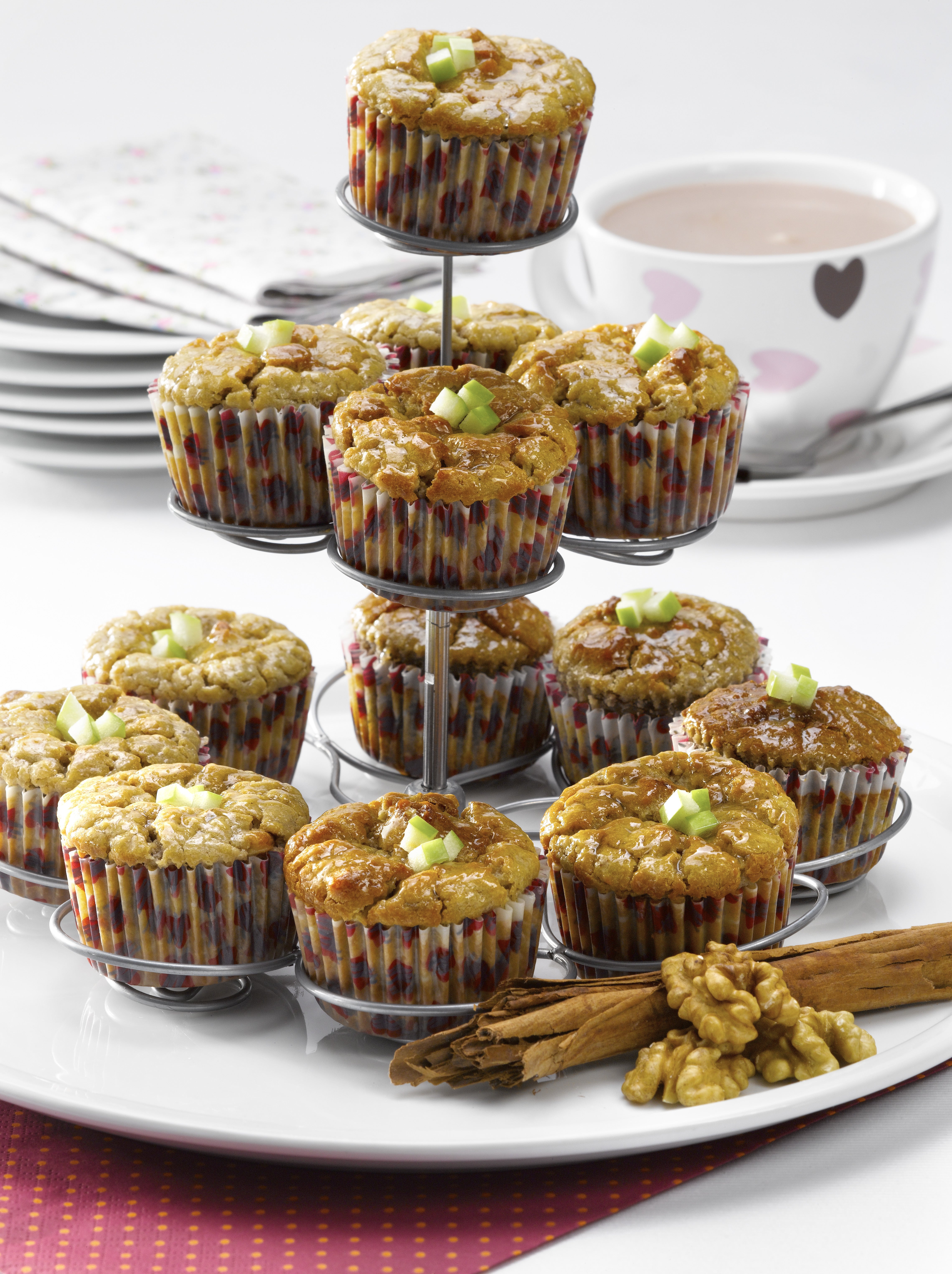 Muffins sin Azúcar de Manzana con Nueces y Canela