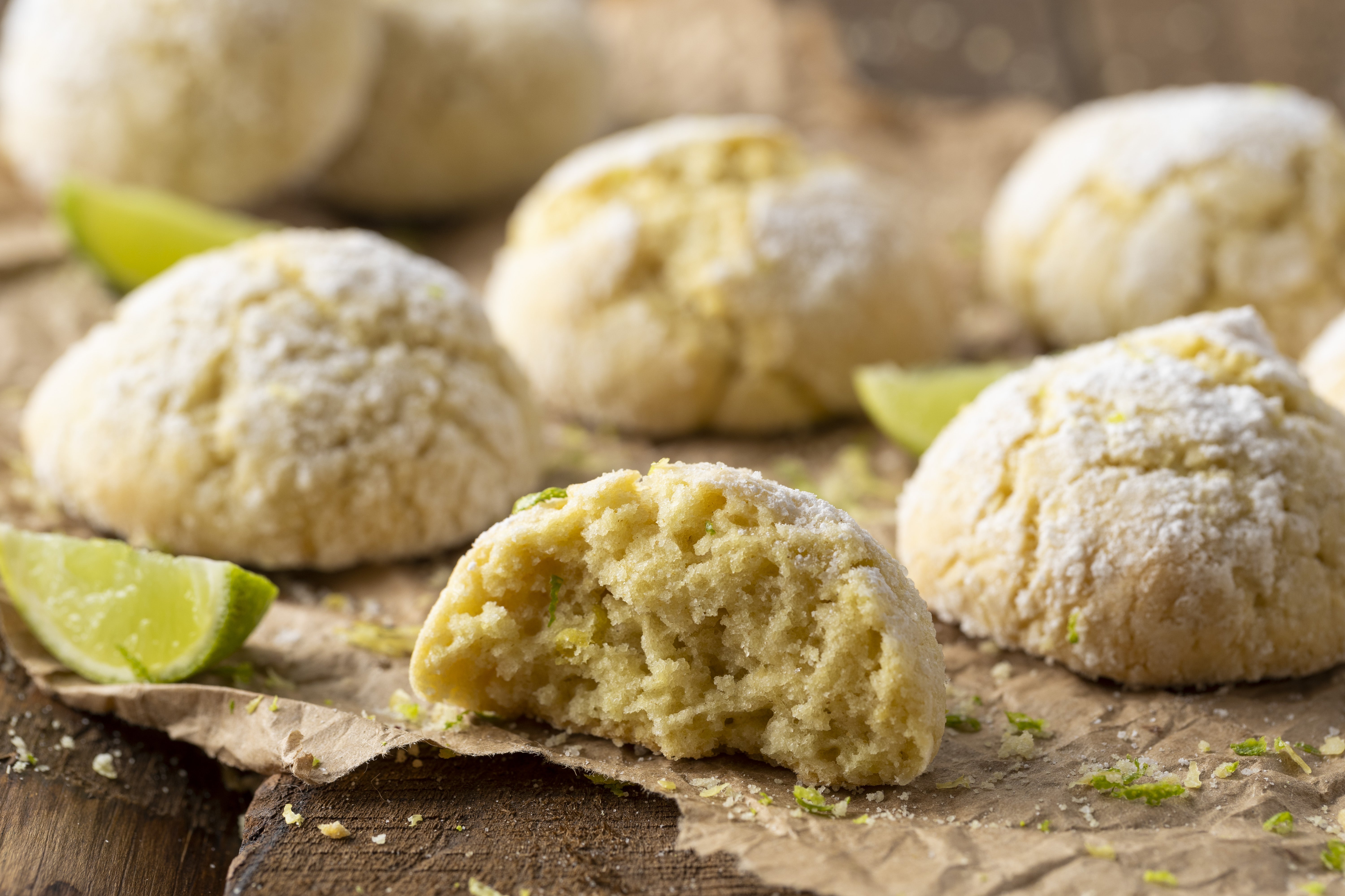 Galletas craqueladas de limón