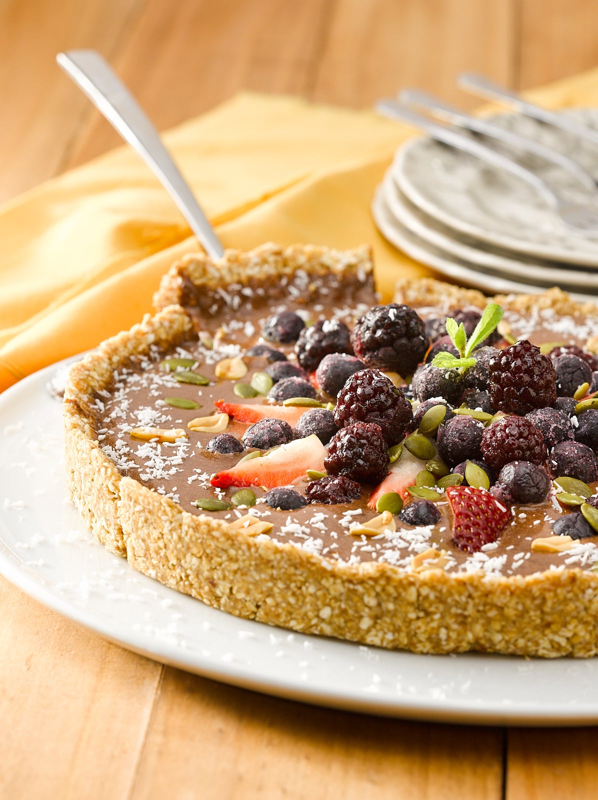 Tarta de Chocolate y Berries sin Horno