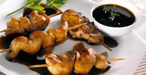 Brochetitas de pollo Chinas
