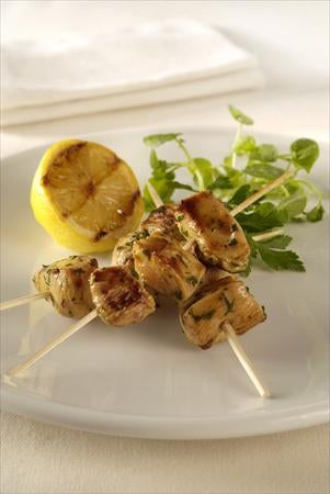 Brochetas de Pollo con Salsa de Soja, Ajo y Limón