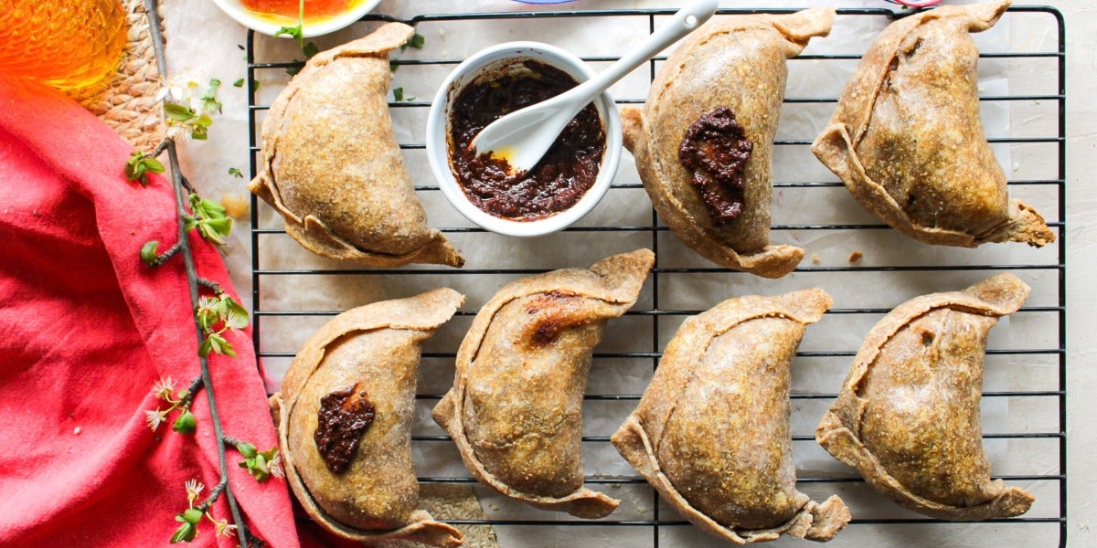 Empanadas de pino de berenjena