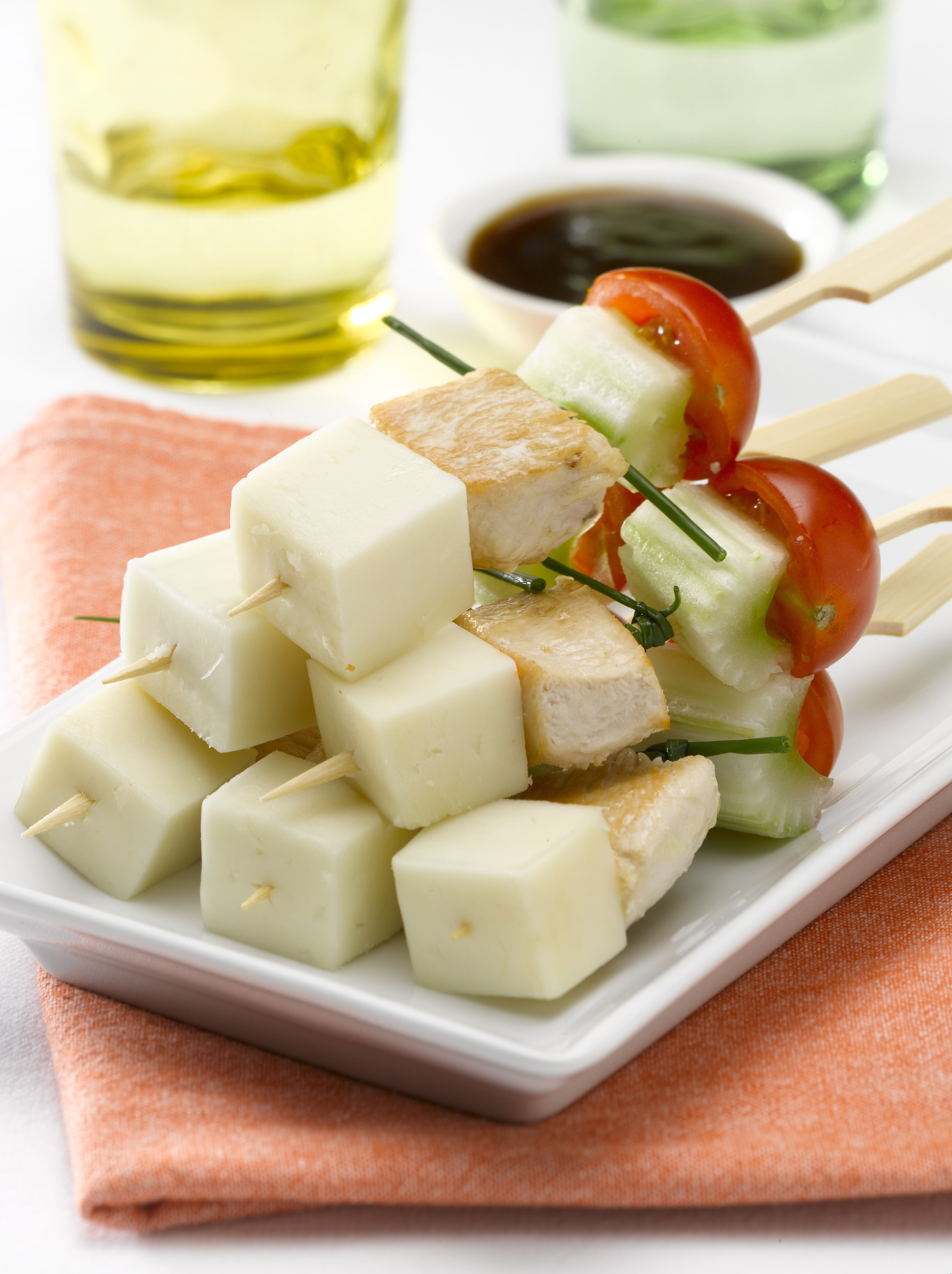 Brochetas de Pollo y Verduras