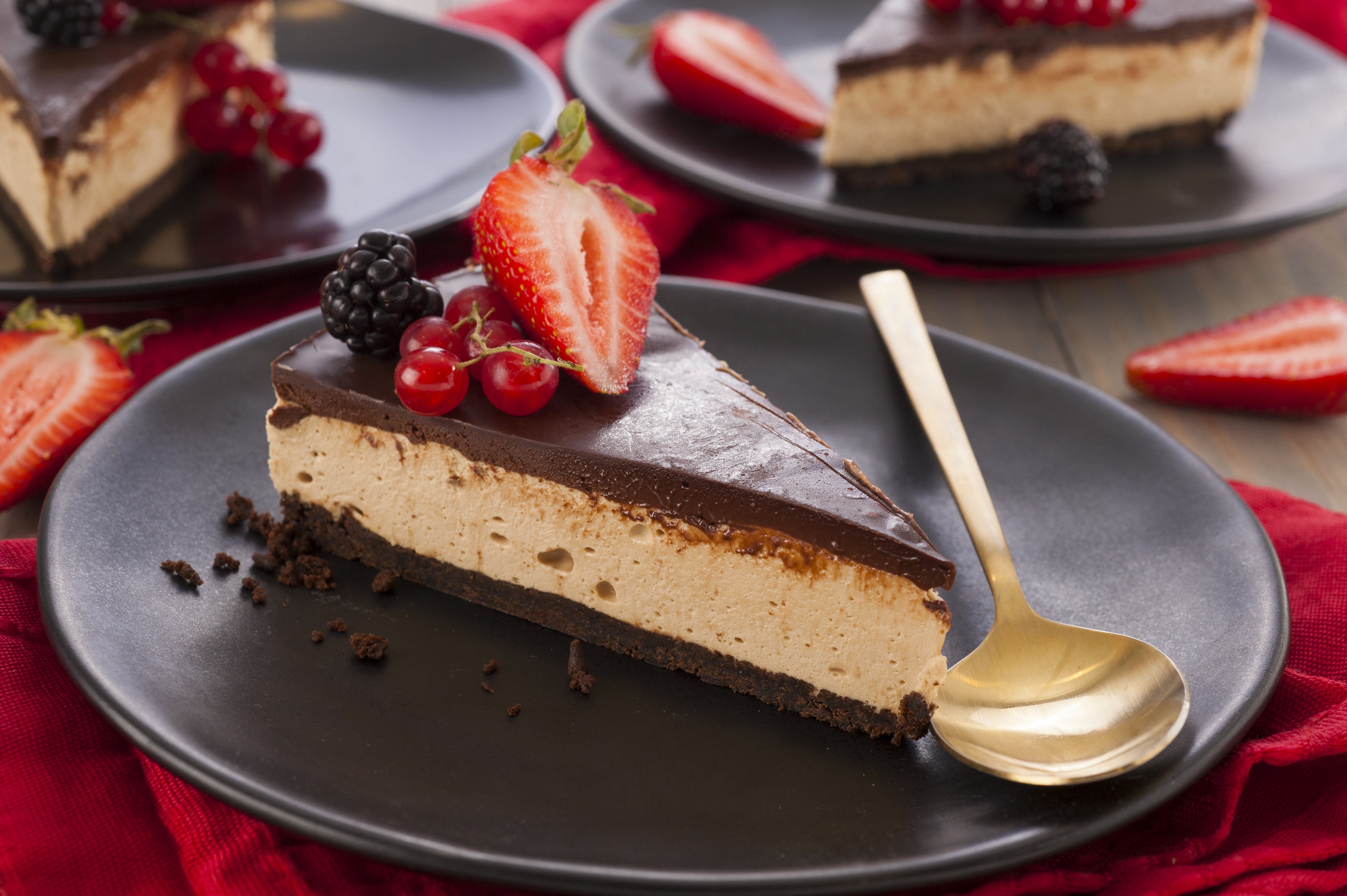 Cheesecake de café y chocolate sin horno