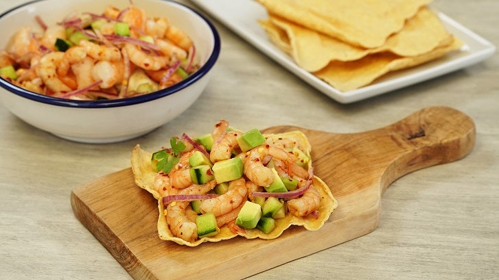 Ceviche de Camarón con Pepino