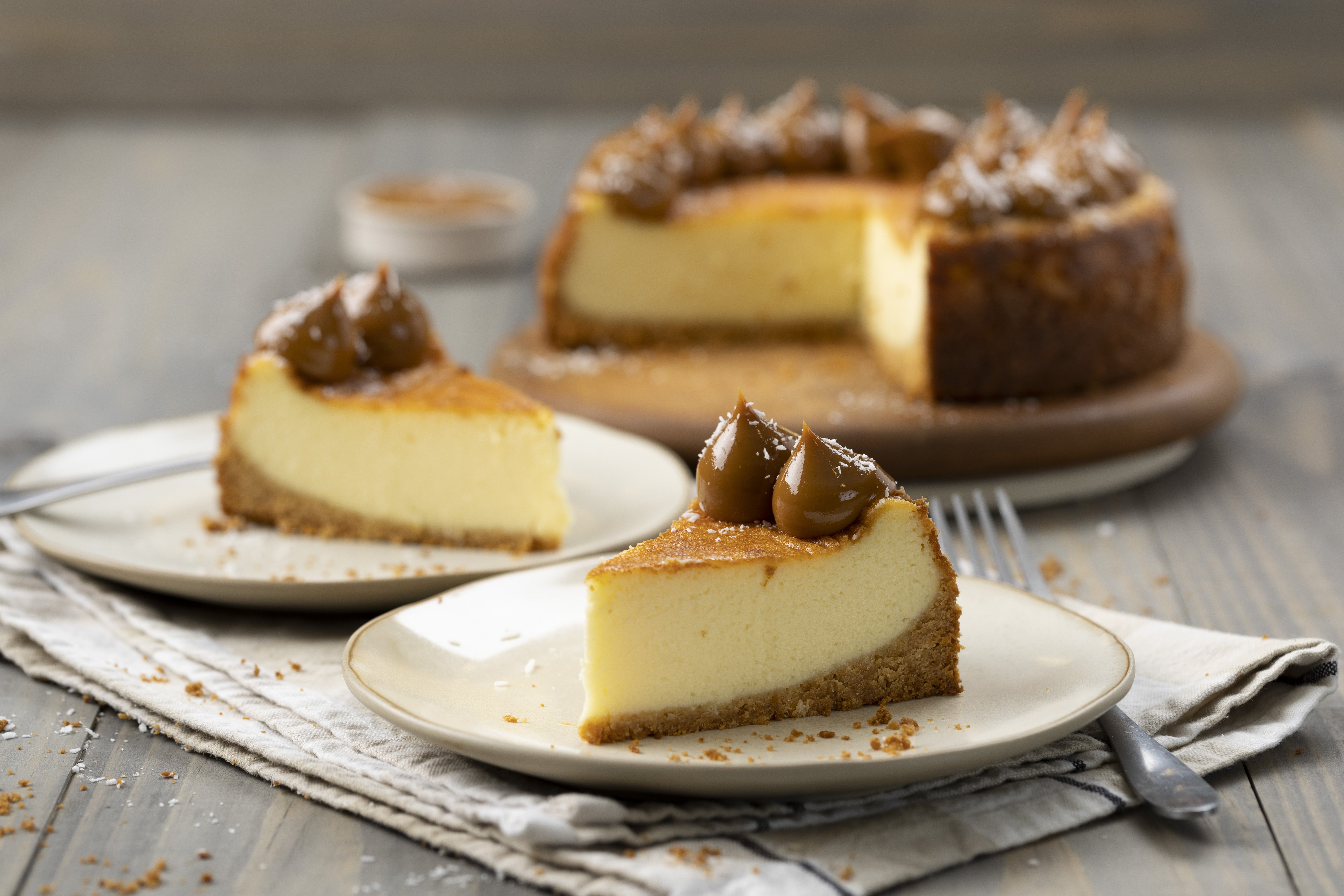 Cheesecake de coco y manjar