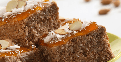 Queque con crema de coco y queso crema