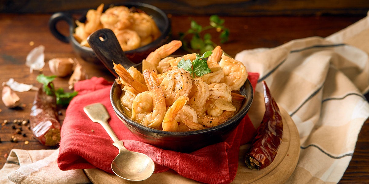 Camarones al pil pil