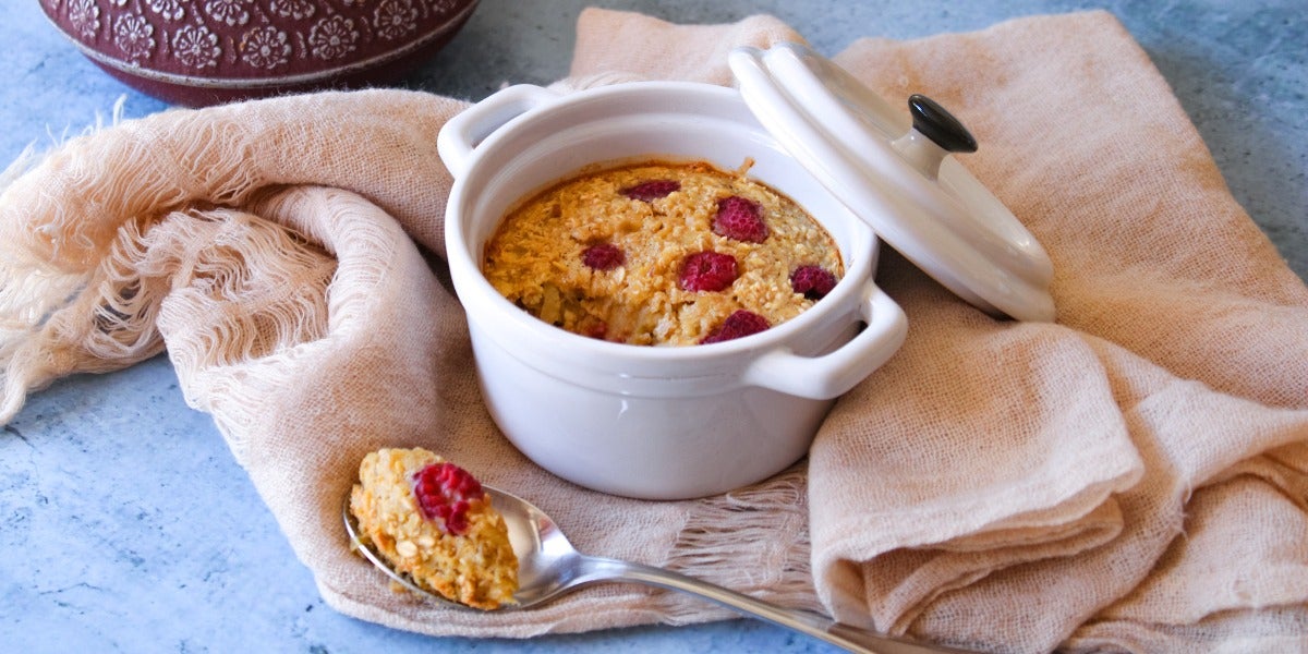 Avena horneada con manzana