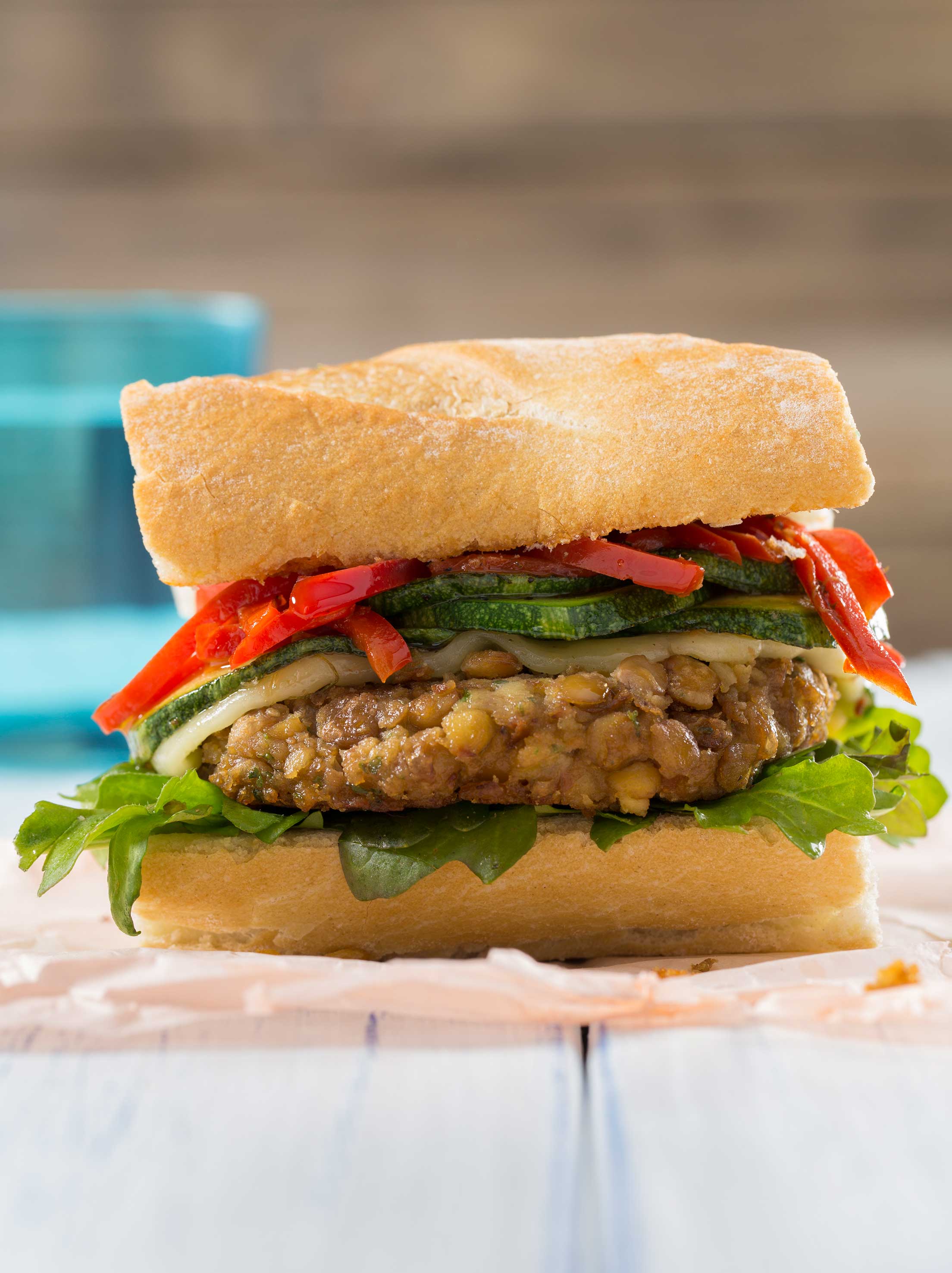 Hamburguesa de Lenteja en Baguette