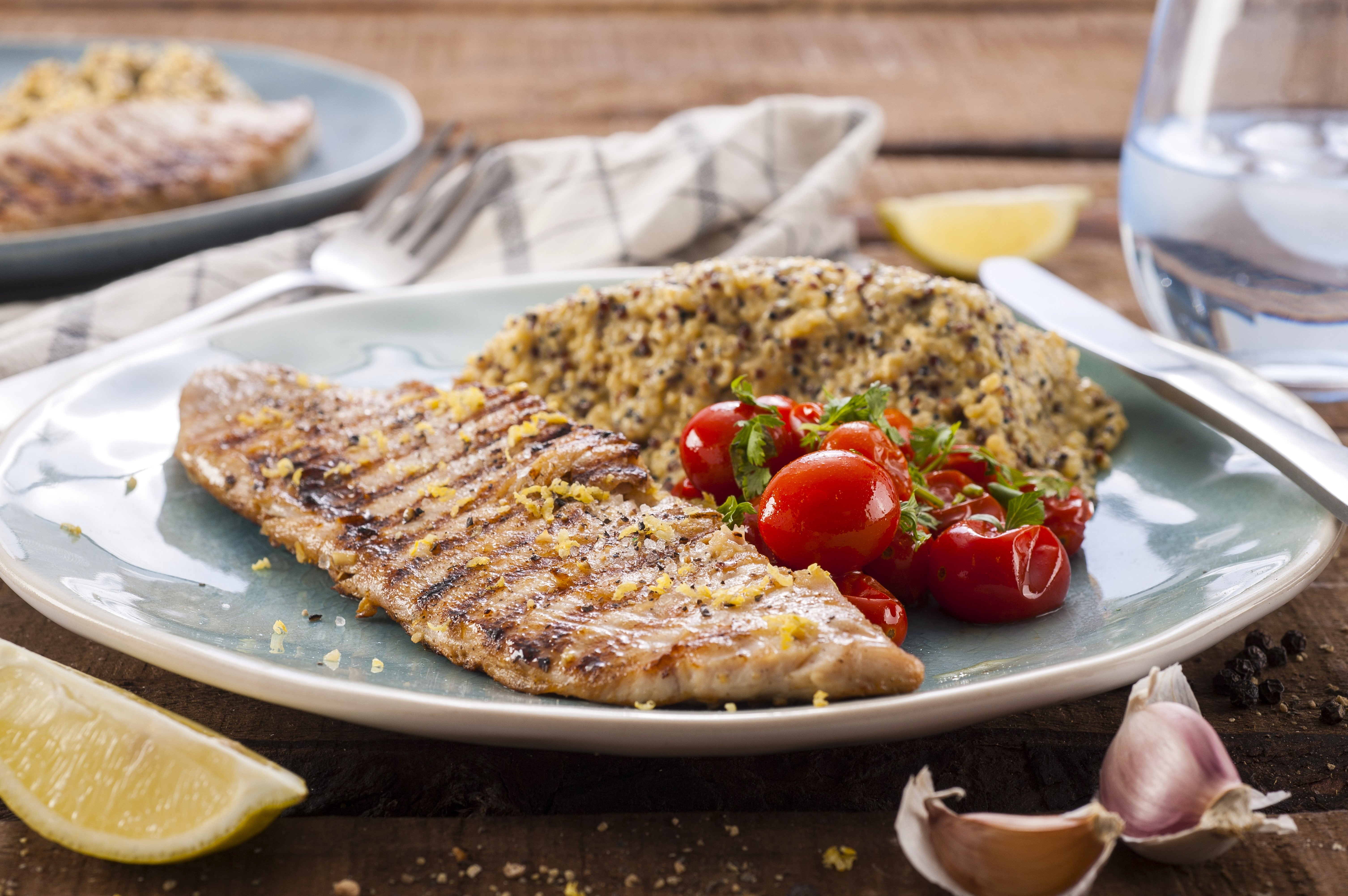 Pescado con quinoa