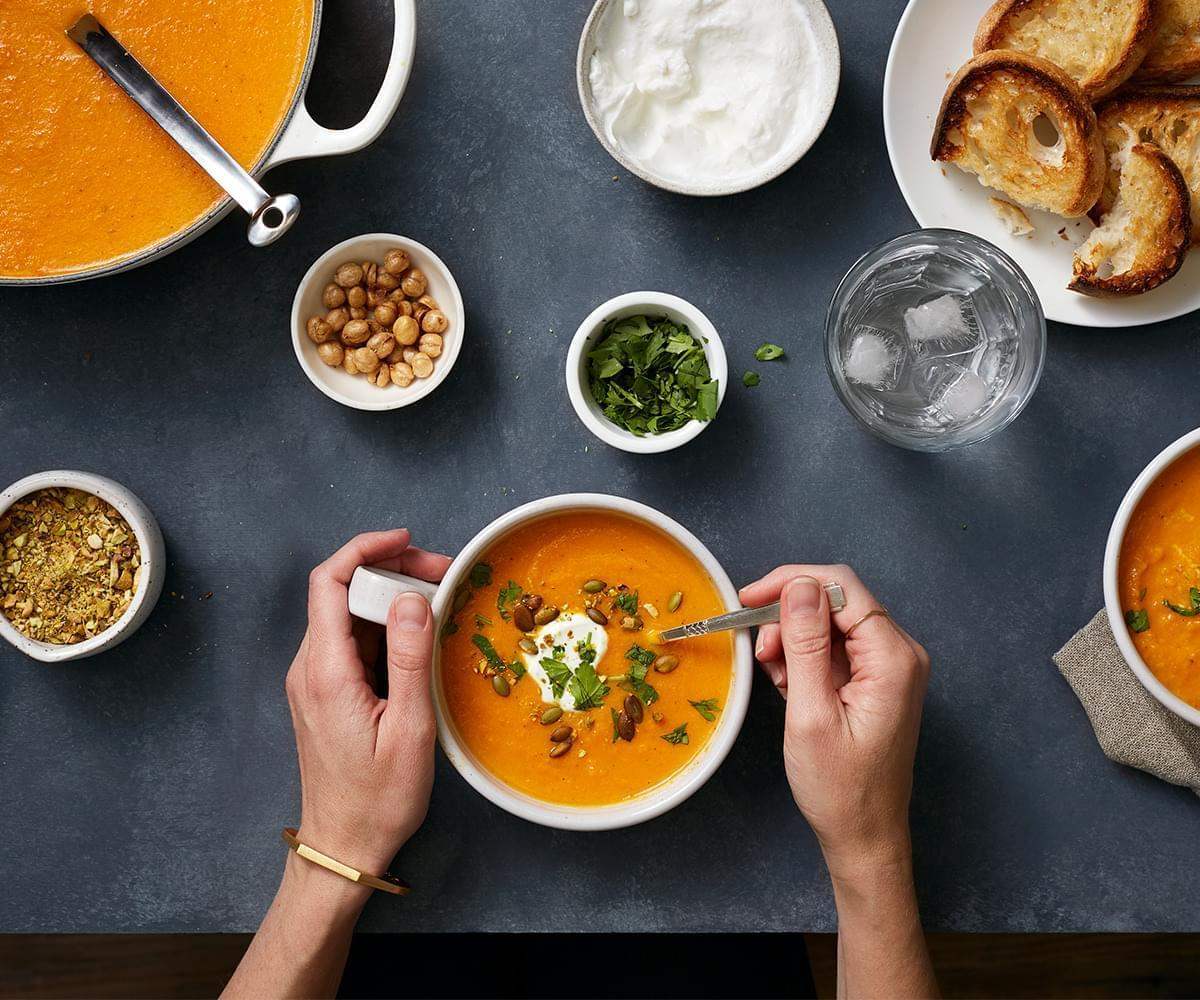 Sopa cremosa de Papa Asada