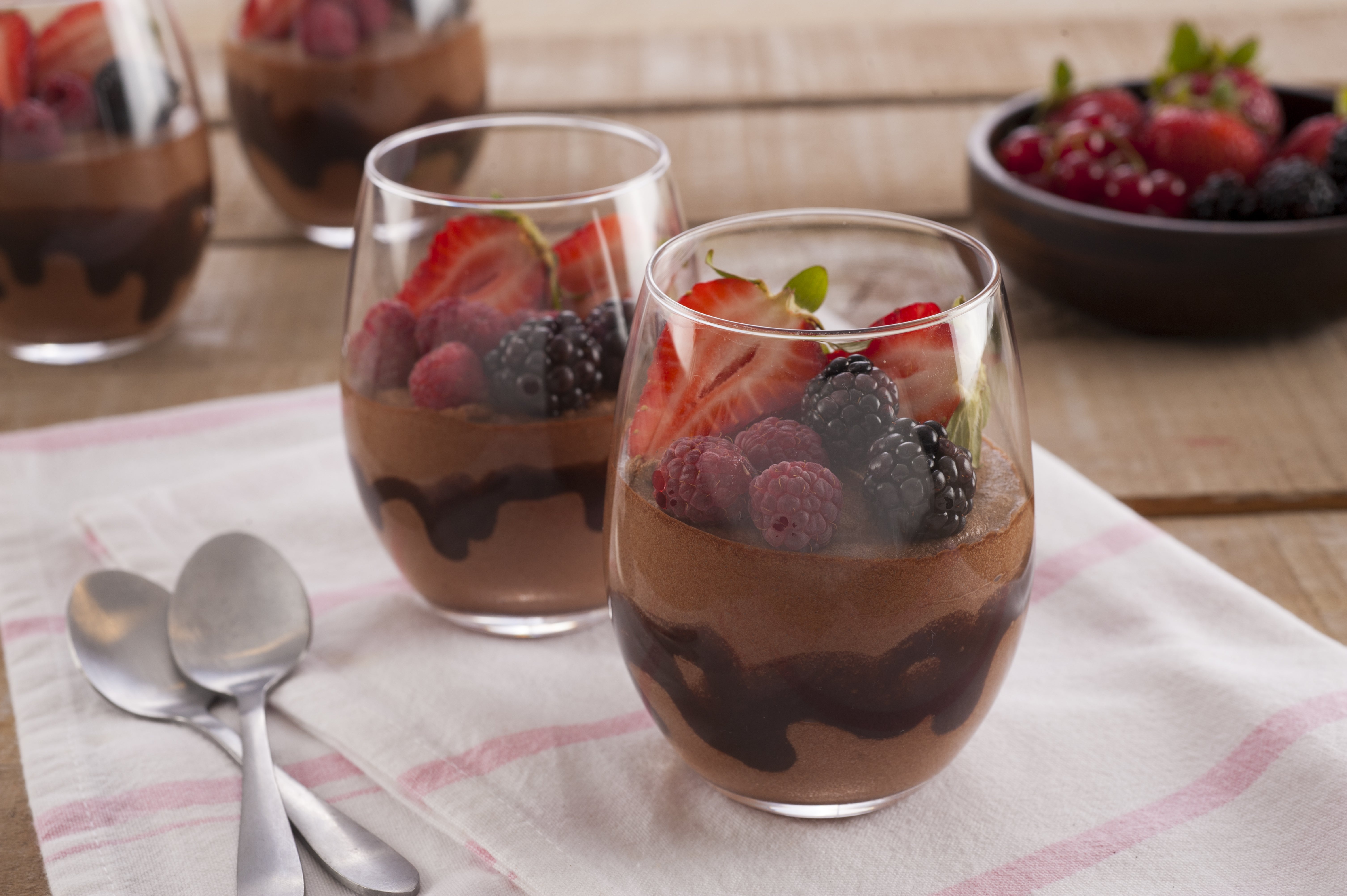 Espuma de Chocolate y Frutilla