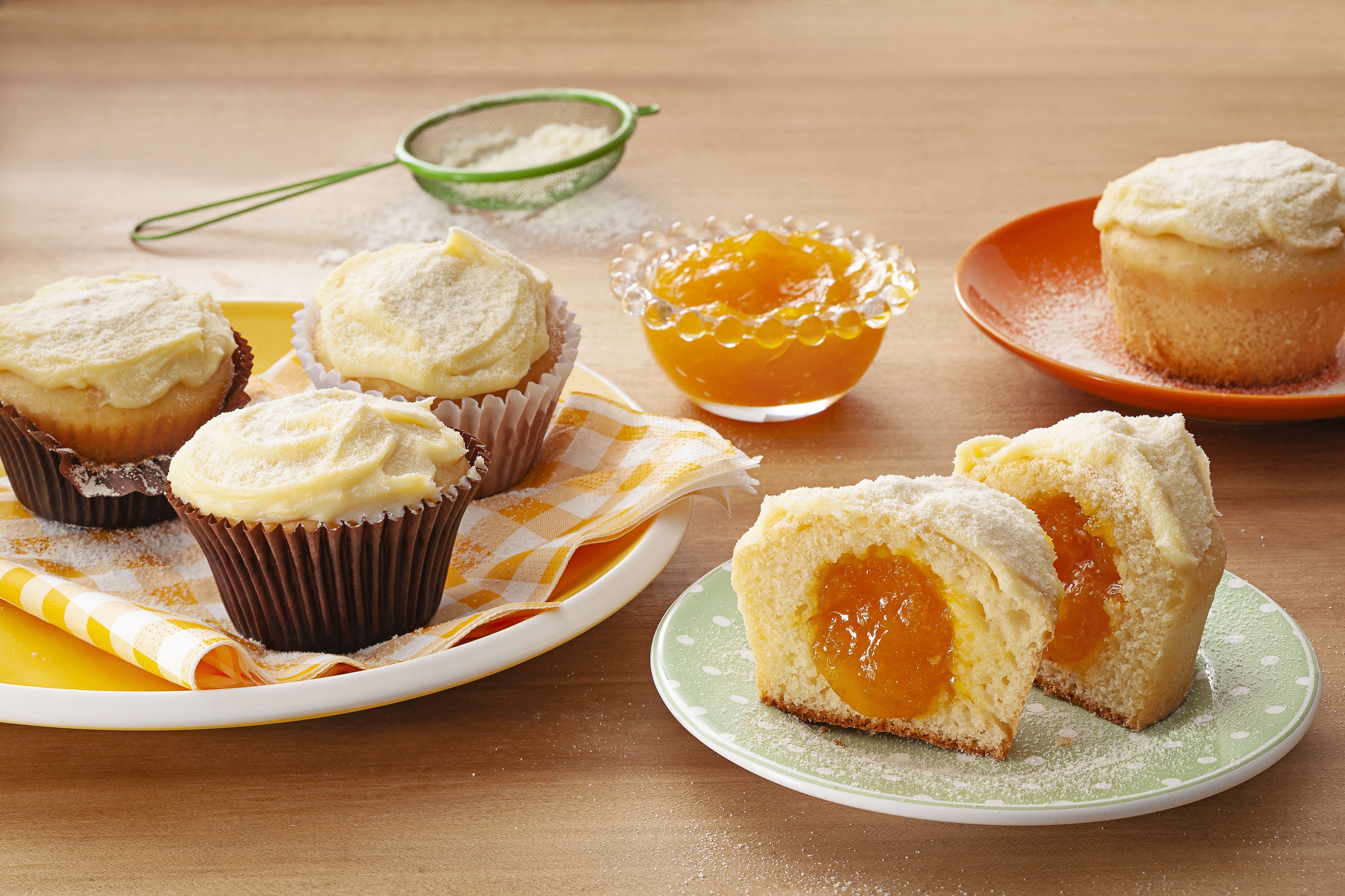 Cupcake Rápido con Centro de Mango Cremoso