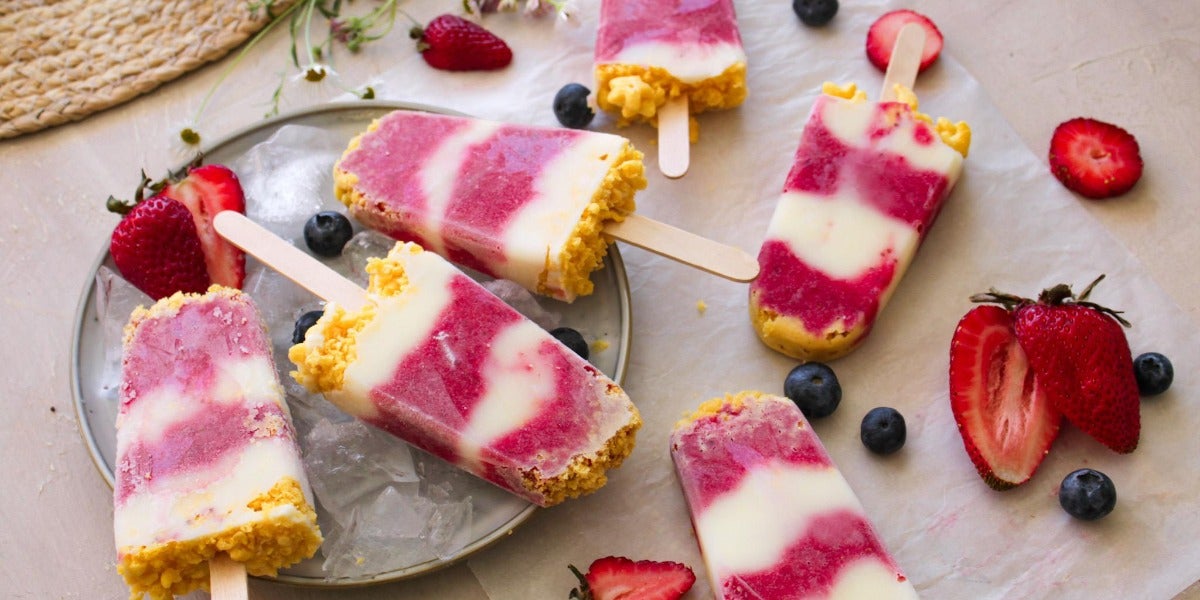 Helado de Yoghurt, frutilla y cereal Estrellitas