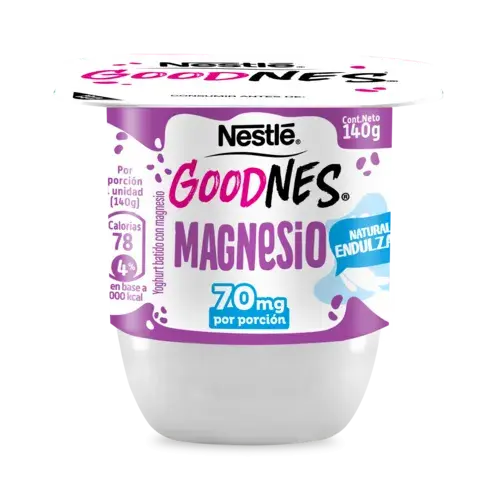 GoodNes Yogurt con Magnesio 140gr sabor Natural endulzado