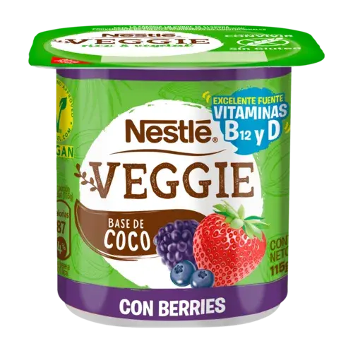 Nestlé Veggie base coco con trozos de berries
