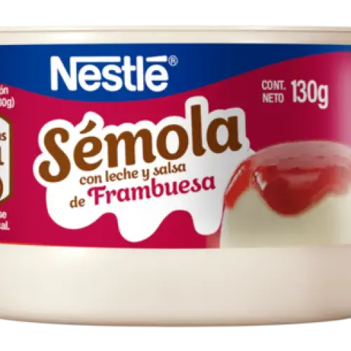 Sémola Nestle 130 gr con salsa de frambuesa