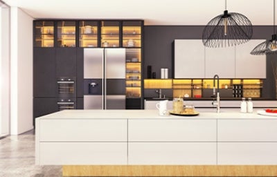 Cocina limpia y nevera al fondo, quitar mal olor del refrigerador Cocina limpia y nevera al fondo, quitar mal olor del refrigerador