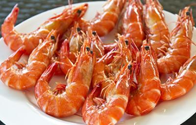Plato de exquisito langostino.