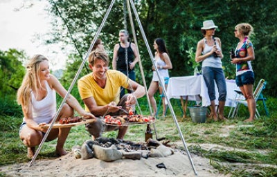 Asado al palo al aire libre
