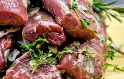 Cordero patagónico con marinada.