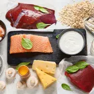 Colección de alimentos con vitamina B12