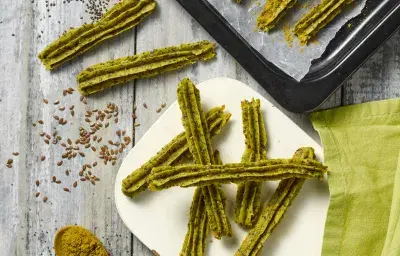 Churros al horno con mix de semillas Churros al horno con mix de semillas